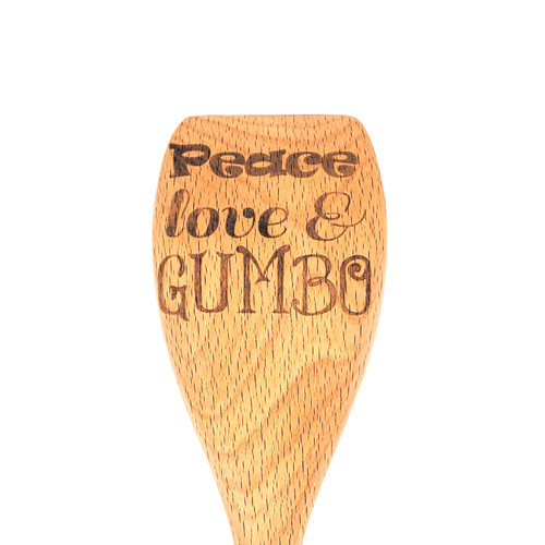 Peace Love Gumbo Engraved Wooden Spoon, Sturdy Roux Spatula, French Country Kitchen Utensil, Cajun Cooking Gumbo Spoon, New Orleans Louisiana Decor, Roux Spoon, Mardi Gras Jambalaya