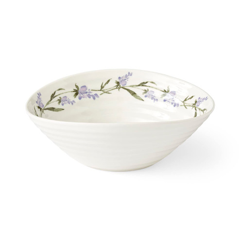 Portmeirion Sophie Conran Lavandula Cereal Bowl, White Porcelain Bowls for Soup, Rice, Salad, and Ramen, Kitchen Bowl for Breakfast or Dinner, Microwave and Dishwasher Safe (7.5-in)