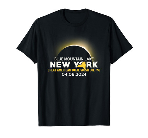 Blue Mountain Lake, NY New York Total Solar Eclipse 2024 T-Shirt
