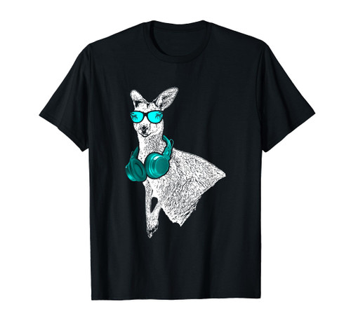 Kangaroo animal fans headphones sunglasses kangaroo lover T-Shirt