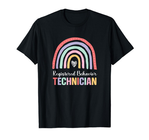 Rainbow RBT Registered Behavior Technician ABA Therapist T-Shirt