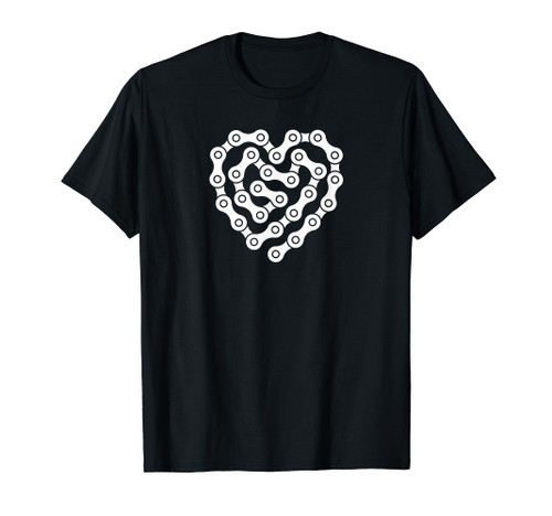 Bicycle Chain Heart I Bike Cycling Cyclist Biker T-Shirt