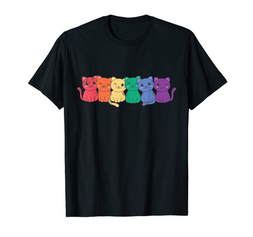 Rainbow Flag Pride Month Lgbtq Rainbow Cat T-Shirt