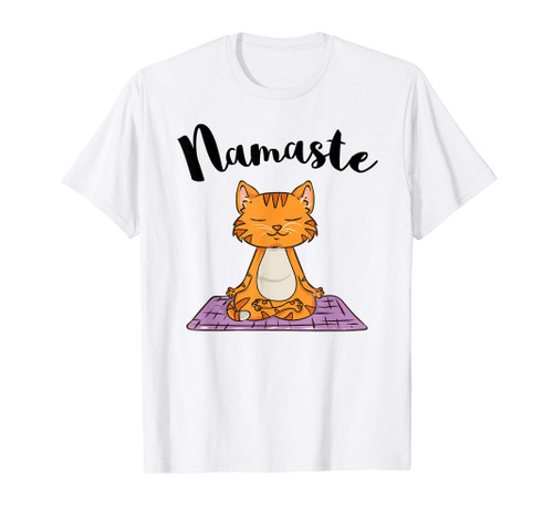 Cat Yoga Namaste Shirt Women Girls Kitten Yoga T-Shirt Cat Yoga Namaste Shirt Women Girls Kitten Yoga T-Shirt