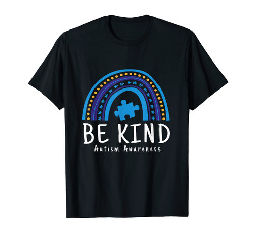 Acceptance Autism Awareness Be Kind Rainbow T-Shirt