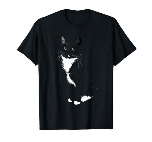 Tuxedo Cat Shirt funny black cat tuxedo black cat cute T-Shirt