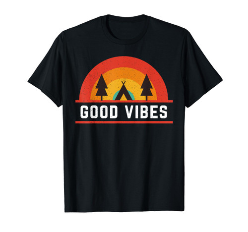 Good Vibes Rainbow Retro T-Shirt
