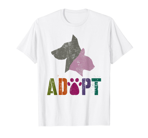 Vintage ADOPT Animal Rescue Shelter Cat Dogs Adoption Foster T-Shirt Vintage ADOPT Animal Rescue Shelter Cat Dogs Adoption Foster T-Shirt