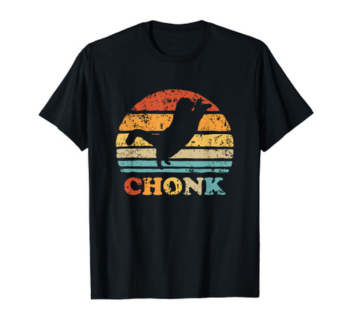 Funny Chonk Cat Scale Meme Retro Vintage Style T-Shirt Funny Chonk Cat Scale Meme Retro Vintage Style T-Shirt