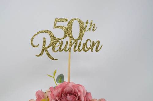 50th Reunion Table centerpiece sticks, 50th High School Reunion Party Table, 50th Reunion prop, Glitter Class Reunion cutouts, 50th, class of 1974