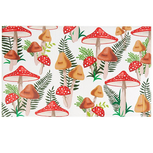 The Lakeside Collection Spring Mushroom Kitchen Accent or Runner Rug - Accent Rug