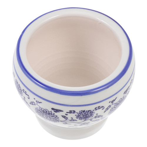 BRIGHTFUFU 1pc Garlic Bowl Mortar and Pestle Bowl Garlic Masher Bowl Crusher Ceramic Potato Masher Pill Masher Bowl Kitchen Mortar and Pestle Garlic Grinder Ceramics Black Pepper Simple White