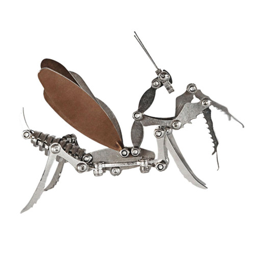 ABOOFAN Decor Crafts Handmade Mantis Craft Delicate Mantis Craft Mantis Adornment Mantis Craft Figurine Household Mantis Ornament Simulation Mantis Ornament Stainless Steel car Metal