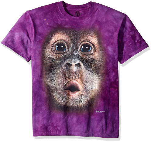 The Mountain Unisex-Adult's Big Face Baby Orangutan, Purple, Medium The Mountain Unisex-Adult's Big Face Baby Orangutan, Purple, Medium