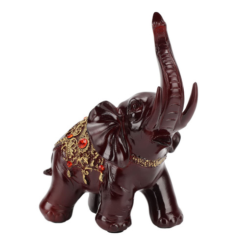 Mumusuki Elephant Figurine, Resin Lucky Feng Shui Elephant with Trunk Facing Upwards Collectible Statue for Home Office Decor Gift Mumusuki Elephant Figurine, Resin Lucky Feng Shui Elephant with Trunk Facing Upwards Collectible Statue for Home Office Decor Gift