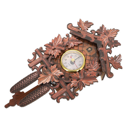 GOOHOCHY Wall Clock Wooden Wood Wall Cuckoo Clocks for Wall Living Room Hanging Clock Arabic Numeral Clock Wood Clocks Decor Grandfather Clock Wall- Mounted Clock Product Vintage