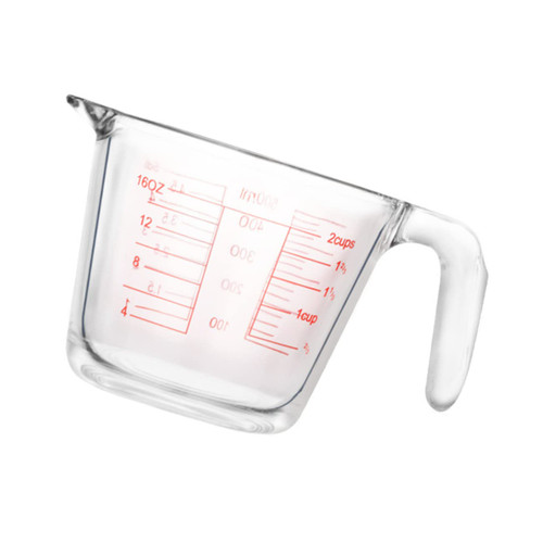 MAGICLULU Measuring Cup Glass Baking Cup Baking Milk Cup Containers with Lids Kitchen Measuring Cup Measure Sauce Pitcher Beaker Mug with Handle Pitcher with Lid Jug With Scale Kitchenware