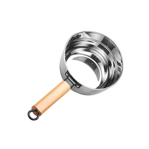 TIDTALEO Solid Wood Long Handle Water Ladle Water Dipper Bath Ladle Shampoo Rinser Cup Water Scoop Cup Ladle Spoon Stainless Steel Spoons Creative Water Scoop Handle Spoon Shengshui Wooden