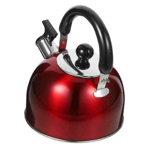 KICHOUSE Stainless Steel Kettle Tea Kettle Water Kettle Whistles Tea Pitcher Tea Pot Household Teakettle Whistling Teakettle Whistling Water Pot Bakelite Electric Kettle Red Beep