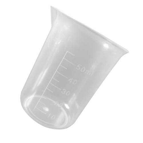 HAKIDZEL 50pcs Scales Measuring Cups Ml Measuring Cup for Liquid Measuring Jug Large Measuring Cup Laboratory Measuring Cups Pp Measuring Cups White Without Handle Supplies re-usable
