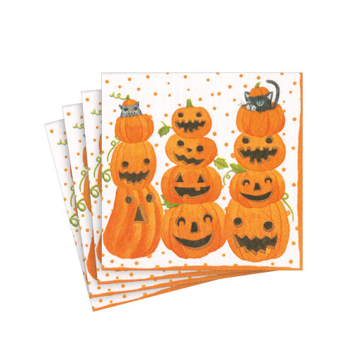 Jack O'lanterns Paper Cocktail Napkins - 20 Per Package - 2 Packs