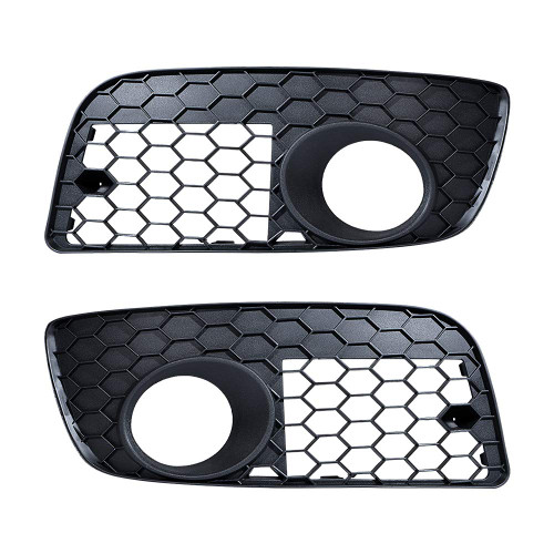 Set of 2X Matte Black Front Fog Light Grille Foglamp Grill Cover Compatible with 2006-2009 VW Golf GTI Jetta GLI MK5