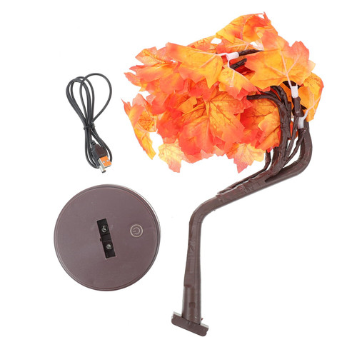 OFFSCH 1pc Maple Tree Night Light Harvest Fall Decoration Battery Table Lamps Tabletop Tree Lamp Thanksgiving Party Light up Festival Tree Decorative Tree Plastic Artificial