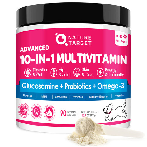 Dog Vitamins Powder, Probiotics & Digestive Enzymes for Gut Health, Glucosamine & Chondroitin & Omega 3, Complete Supplement for Homemade Dog Food, Joint & Skin & Immune Support, Dog Allergy Relief Dog Vitamins Powder, Probiotics & Digestive Enzymes for Gut Health, Glucosamine & Chondroitin & Omega 3, Complete Supplement for Homemade Dog Food, Joint & Skin & Immune Support, Dog Allergy Relief