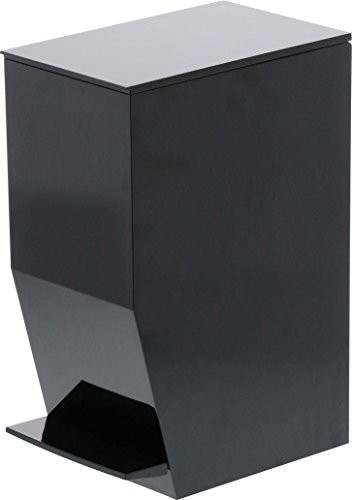 YAMAZAKI home 3386 Tower Sanitary Step Trash Can BK Space Saving One Size Black
