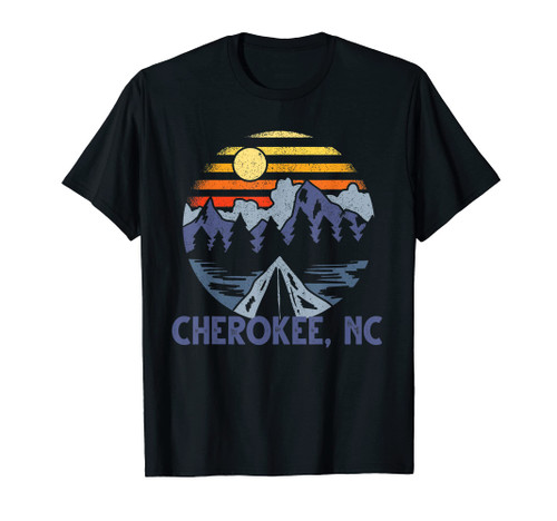 Cherokee, North Carolina Blue Ridge Mountains Camping T-Shirt