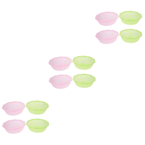 LIFKOME 12 Pcs Rice Holder Pasta Colander Fruit Strainer Basket Strainer Colander Shell Spoon Rice Sieve Basin Rice Washer Strainer Fruit Wash Colander Fruit Washer Vegetable Rice Basket