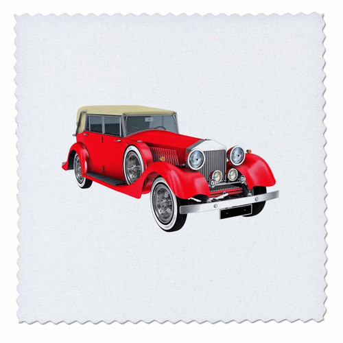 3D Rose Red Classic Elegant Convertible Square 12 by 12 Inch Quilt, 12 x 12