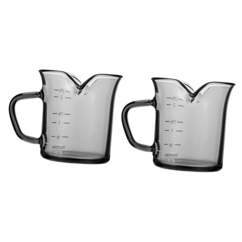 HOMSFOU 2pcs Double Mouth Milk Cup Measuring Cup Scale Liquid Measuring Glass Espresso Measuring Cups Glass Espresso Mugs Honey Pitcher Liquid Creamer Measuring Cups Glass Honey Pot Coffee HOMSFOU 2pcs Double Mouth Milk Cup Measuring Cup Scale Liquid Measuring Glass Espresso Measuring Cups Glass Espresso Mugs Honey Pitcher Liquid Creamer Measuring Cups Glass Honey Pot Coffee