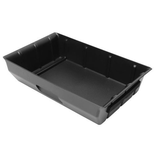 DAUERHAFT Under Seat Organizer, Under Seat Storage Box ABS Plastic Handle Design Space Saving Black Shockproof for Car Interior