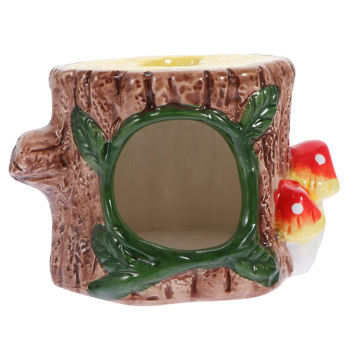 POPETPOP Ceramic Hamster Hideout, Ceramic Chinchilla House Hamster Nest Hamster Cooling House Hamster Hut Small Animal Hideout Cave Cartoon Shape Hamster House Cool Down in Hot Summer