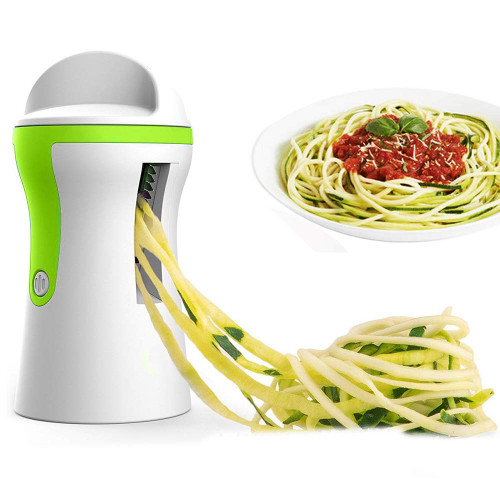 DODY Vegetable Spiralizer Vegetable Slicer, Handheld Upgraded 3-in-1 Veggie Spiral Cutter with Container, Spiralizer Zucchini Noodles Maker for Carrot,Cucumber, Zucchini