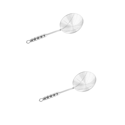 DECHOUS 2pcs Grease Filter Skimmer Cooking Colander Spoon Strainer Spoon Mesh Spider Ladle Kitchen Skimmer Frying Food Skimmer Noodles Strainer Skimmer Spoon Silk Screen Hot Pot