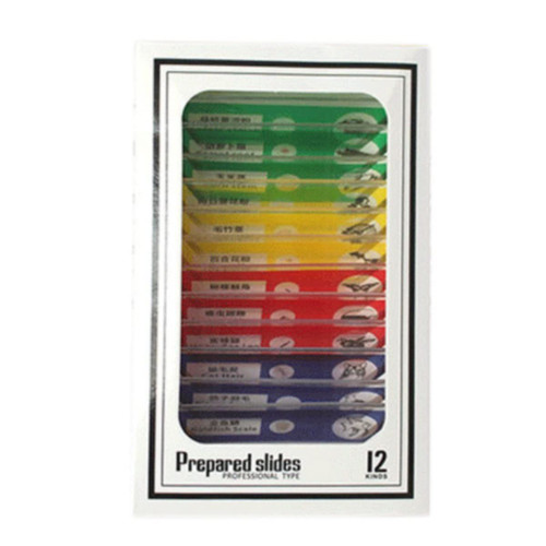 Smicroscope Accessories for Adults Microscope Kit Lab LED 100/400/1200X Microscope Biological Microscope for Kid Child Microscope (Color : Specimen)