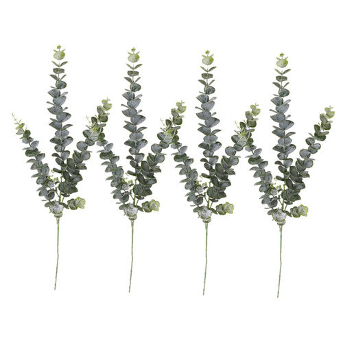 Garneck 4pcs Fake Plants Faux Plant Home Decor Indoor Plant Artificial Plants Indoor Artificial Eucalyptus Stems Leaves Eucalyptus Branch Faux Eucalyptus Stems Iron Touch Money Leaf