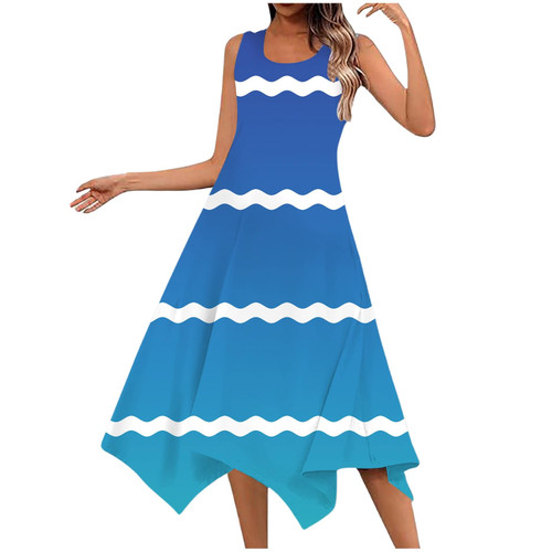 Flowy Dresses for Women Floral Dress Women's Casual Summer Print Sleeveless Dress Handkerchief Hem Maxi Tank Top Dress with Pockets Beach Dress (Blue, XL) Flowy Dresses for Women Floral Dress Women's Casual Summer Print Sleeveless Dress Handkerchief Hem Maxi Tank Top Dress with Pockets Beach Dress (Blue, XL)