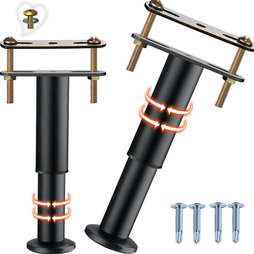 Adjustable Bed Frame Support Legs,Bed Support Legs for King Queen Bed slats,Bed Frame Support Leg,Adjustable Bed Frame Legs Replacement ,King Queen Size Bed Slat Support Legs for Bed Frame Center