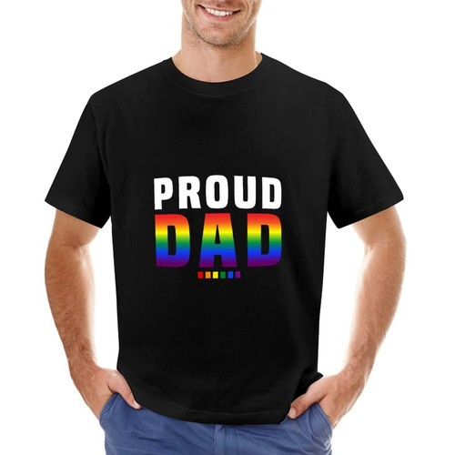 Proud Dad Gay Pride LGBTQ Shirts Gay Pride Shirts LGBT T-Shirt Rainbow Equality LesbianT Shirt Personalized Cotton Shirts