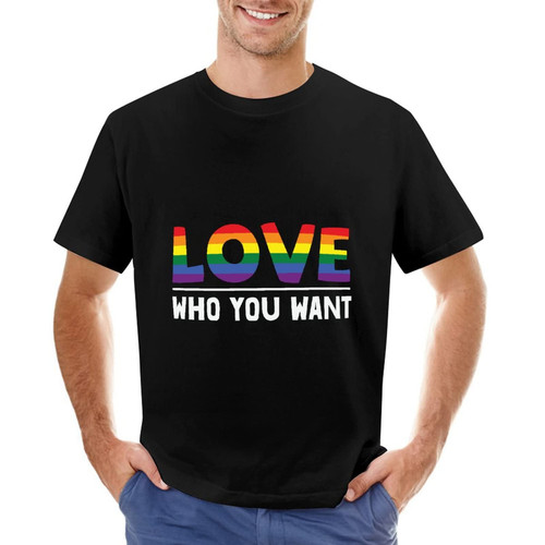 Love Who You Want LGBT Shirt for Men Gay Pride Shirts LGBT T-Shirt Rainbow Equality Lesbian T Shirts Gift to Men Love Who You Want LGBT Shirt for Men Gay Pride Shirts LGBT T-Shirt Rainbow Equality Lesbian T Shirts Gift to Men