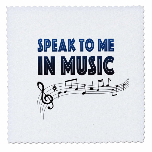3dRose Image of Words Speak to Me in Music - Quilt Squares (qs_350598_10)