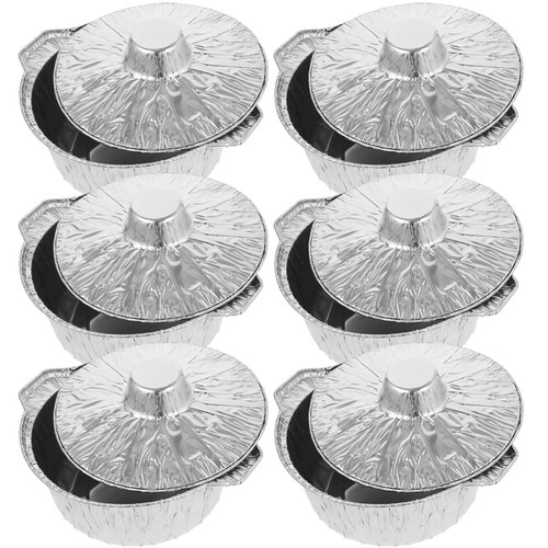 8.6'' Inch Round Tin Foil Cake Pans, Disposable Food Container with Lid Baking Foil Pan Tinfoil Camping Pot Cake Pans Tart Pan Plates for Baking Roasting Meal Prep Reheating Storage(6pcs) 8.6'' Inch Round Tin Foil Cake Pans, Disposable Food Container with Lid Baking Foil Pan Tinfoil Camping Pot Cake Pans Tart Pan Plates for Baking Roasting Meal Prep Reheating Storage(6pcs)