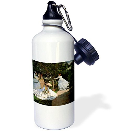 3dRose Women in The Garden, Claude Monet Painting 1865, PD-US-Sports Water Bottle, 21oz (wb_179219_1), 21 oz, Multicolor 3dRose Women in The Garden, Claude Monet Painting 1865, PD-US-Sports Water Bottle, 21oz (wb_179219_1), 21 oz, Multicolor