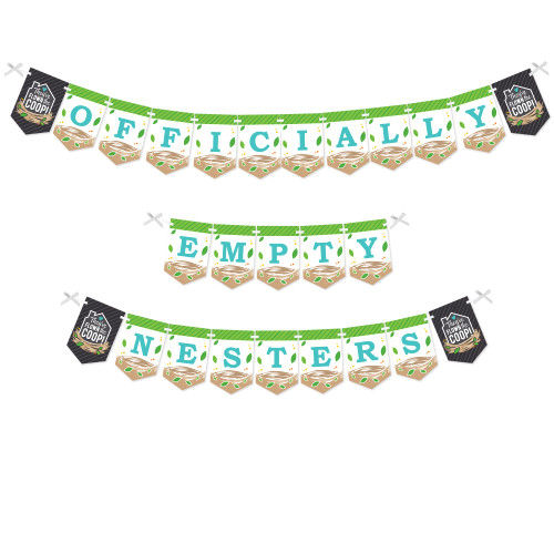 Big Dot of Happiness Empty Nesters - Empty Nest Party Bunting Banner - Party Decorations - Official Empty Nesters