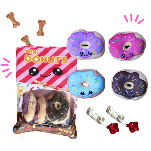 CECE PAW Donut Dog Snuffle Toys, Squeaky Crinkle Interactive Dog Toys, Dog Enrichment Treat Puzzle for Boredom and Mental Stimulation, Puppies, Small and Medium Dogs CECE PAW Donut Dog Snuffle Toys, Squeaky Crinkle Interactive Dog Toys, Dog Enrichment Treat Puzzle for Boredom and Mental Stimulation, Puppies, Small and Medium Dogs