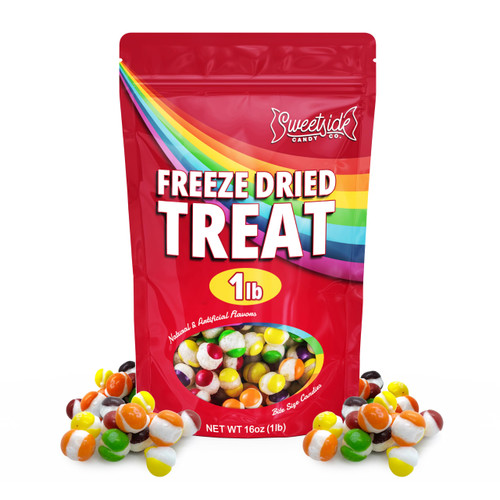 Freeze Dried Candy Skittles - Assorted Original Flavors Snack - Orange, Lemon, Grape, Strawberry and Lime, Perfect for Easter, Holidays, Traveling, Camping or as a Sweet Treat Gift, 1LB Freeze Dried Candy Skittles - Assorted Original Flavors Snack - Orange, Lemon, Grape, Strawberry and Lime, Perfect for Easter, Holidays, Traveling, Camping or as a Sweet Treat Gift, 1LB