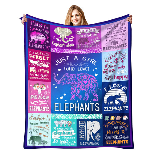 Elephant Blanket Super Soft Flannel Throw Blanket Lightweight Cozy Plush Blanket for Elephant Gifts for Elephant Lovers 50"X40" Elephant Blanket Super Soft Flannel Throw Blanket Lightweight Cozy Plush Blanket for Elephant Gifts for Elephant Lovers 50"X40"